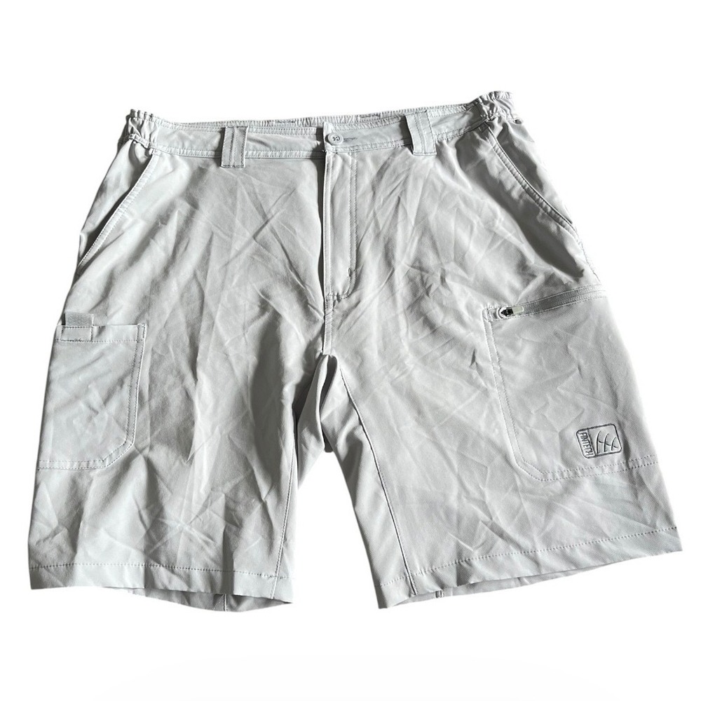 Fintech Submariner Woven Shorts Mens Large Gray 4-Way Stretch Waistband Comfort